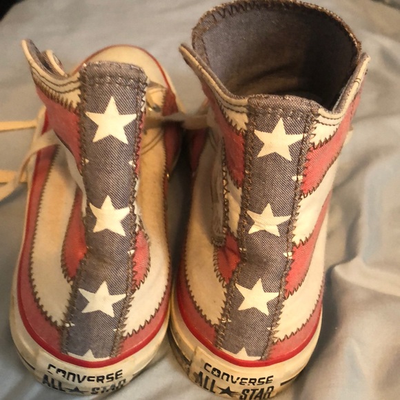 CONVERSE USED AMERICAN FLAG MENS 5 WOMENS 7 - Picture 3 of 5